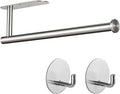 Paper Towel Holder with 2 Hooks-Under Cabinet Paper Towel Holder by Kinbery