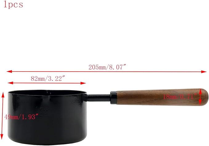 1pcs 1 Cup Measuring Cup with Wooden Handle Stainless Steel Measuring Scoop - Image 3