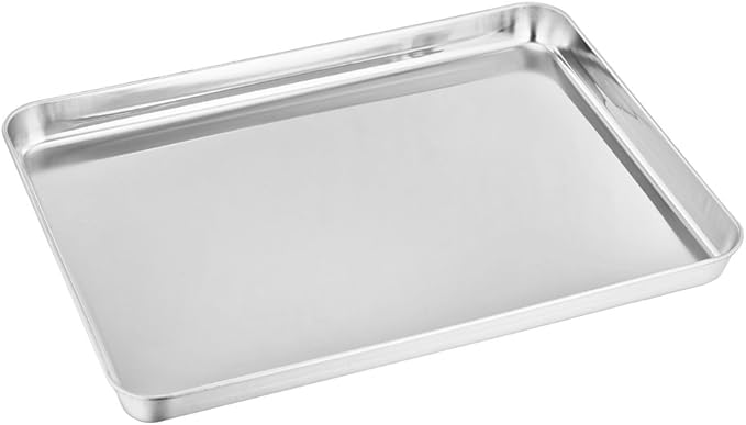 TeamFar Baking Sheet Set of 2, Baking Pans Tray Cookie Sheet Stainless Steel - Image 2