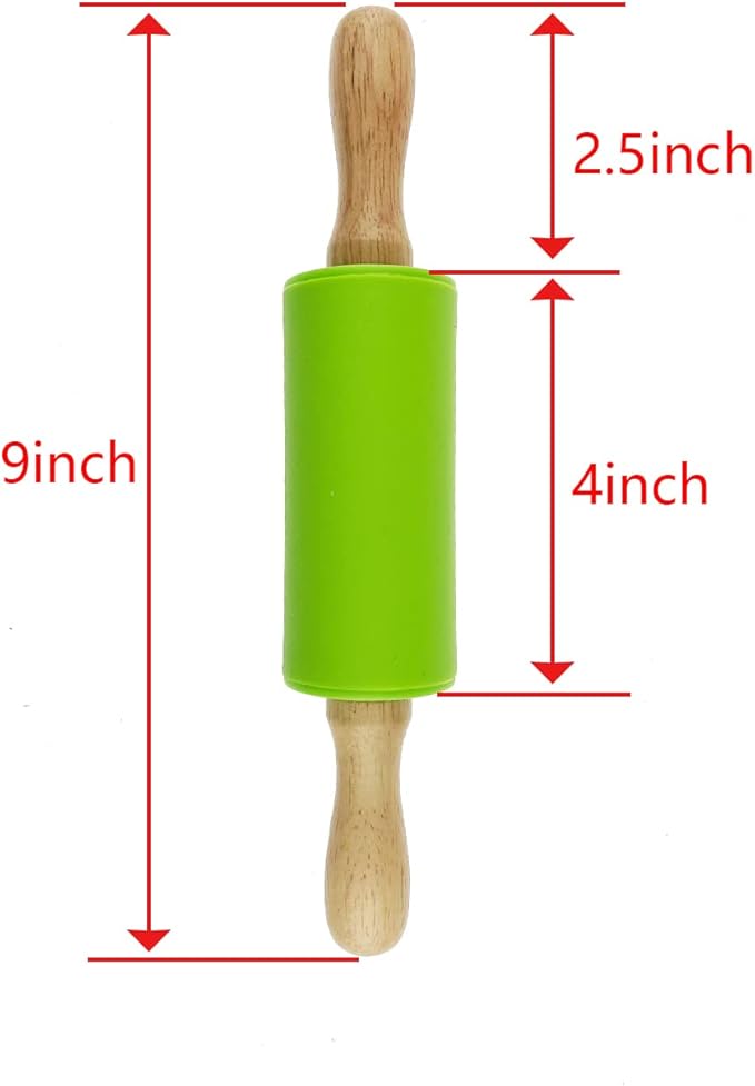 18 Pack Small Rolling Pin for Kids, 9 Inch Kids Rolling Pin for Home Kitchen - Image 2