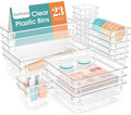 23 PCS Drawer Organizer Set, 5 Size Bathroom and kitchen organizer Trays