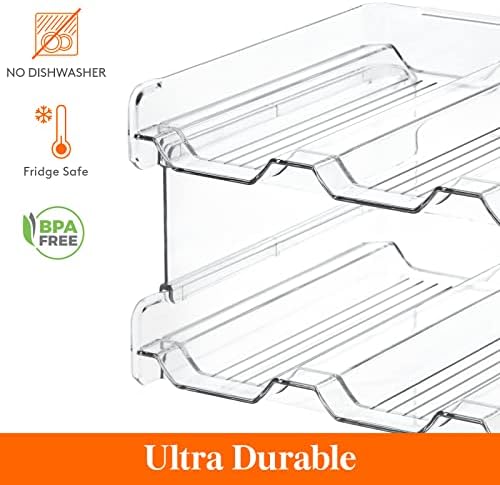 Lifewit Stackable Water Bottle Organizer for Cabinet, Clear Tumbler Holder