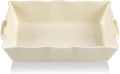 Sweejar Casserole Dishes for Oven, Ceramic 9x13 Baking Dish, Wave Edge Bakeware by Sweejarco1949