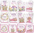 SiliFine 12 Pcs Spring Kitchen Accessories Set Floral Kitchen Towels Oven Mitts and Pot Holders, Hello Spring Decorations with Tulips and Trucks for Cooking, Baking, Home Decorations