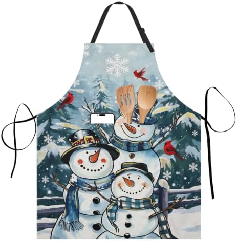 Giwawa Apron Unisex Resistant 33 x 28 inches with 2 Pockets Cooking Kitchen Aprons Suitable for BBQ Grill Drawing Haircut