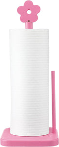 Leinuosen Pink Flower Paper Towel Holder Coquettish Cute Flower Wooden Paper by Leinuosen