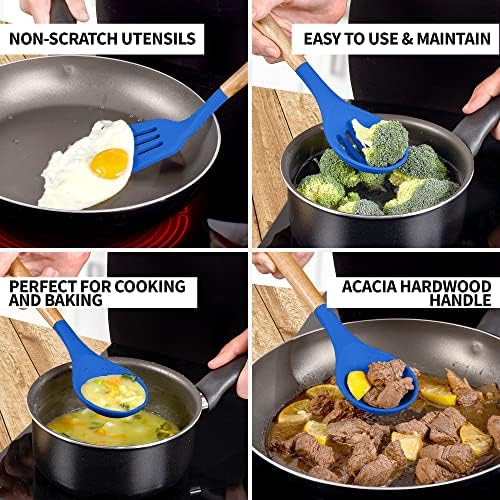 Zulay Kitchen 5 Piece Silicone Utensil Set