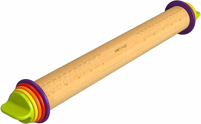 Rolling Pin with Thickness Rings by MeppleMakeYourLifeSimple