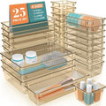 25 PCS Plastic Drawer Organizer Set, Makeup Organizers and Storage Bins