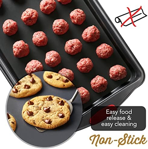 Eatex Baking Sheet Set, 3 Piece Baking Pans Set, Cookie Sheets for Baking
