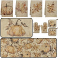 Fanfanwin 10 Pcs Fall Kitchen Decor Set Autumn Rustic Kitchen Rugs
