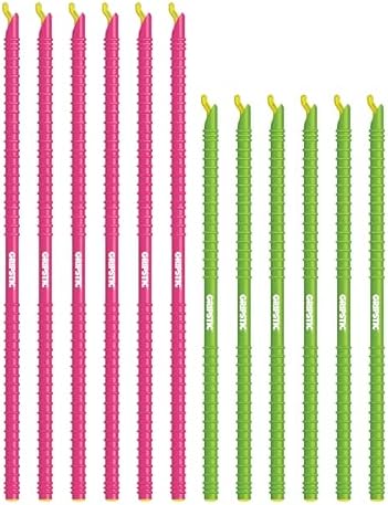 GripStic Bag Sealer - 12-Pack XLarge Reusable Bag Clips, Original Airtight & Waterproof Seal for Food Storage