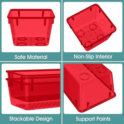 25 PCS Plastic Drawer Organizer Set, Makeup Organizers and Storage Bins