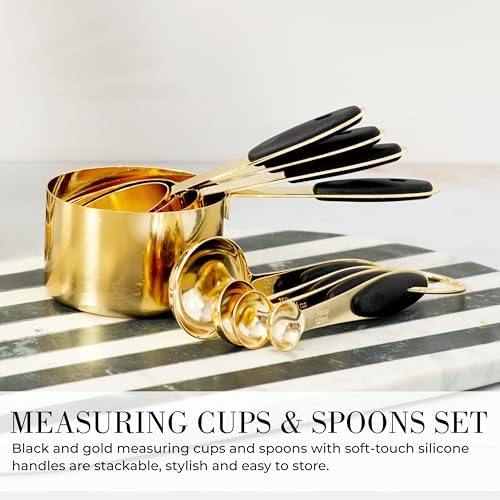 Styled Settings Black and Gold Kitchen Utensils Set, 23-Piece
