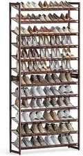 SONGMICS Metal Shoe Rack, 12-Tier Shoe Orgainzer, Holds 48-60 Pairs