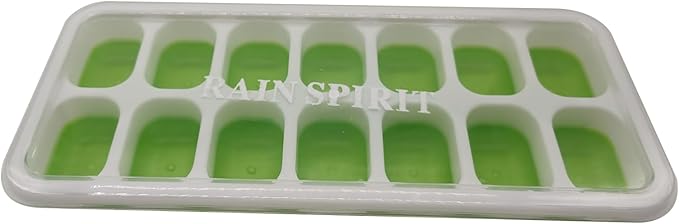 RAIN SPIRIT Ice Cube Trays, 2 Pack Durable Stackable Ice Trays by RAINSPIRIT