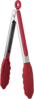 600ºF Heat Resistant Kitchen Tongs: U-Taste 9 inch Silicone Cooking Tong by U-Taste