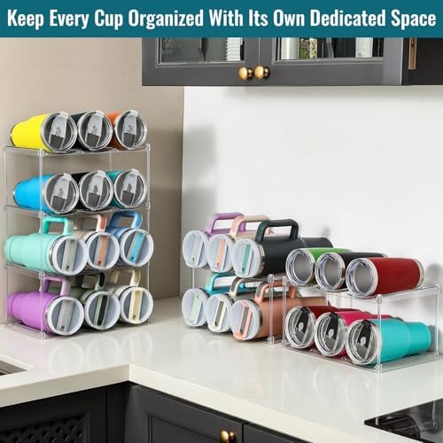 Premium Water Bottle Organizer for Stanley 40OZ & Various Bottles, Tumblers