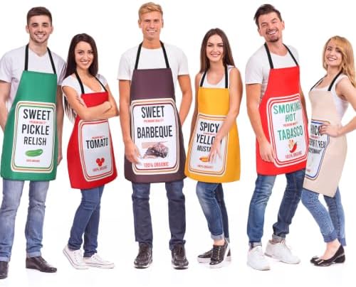 Shinymoon 6 Pcs Halloween Condiments Apron Costume Group Cosplay