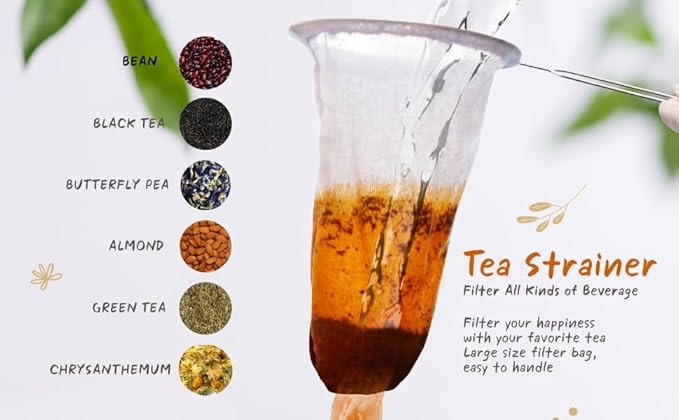 Disposable Tea Filter Bags for Loose Leaf Tea, Unbleached Natural Paper - Image 4