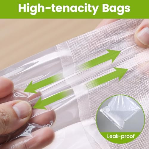 FEPPO Vacuum Sealer Bags for Food, 15 PCS 8.3"×8.7" & 15 PCS 10.2"×11" Bags