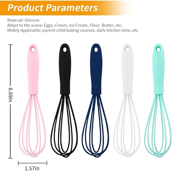 5 Pcs Silicone Mini Whisk - Image 7