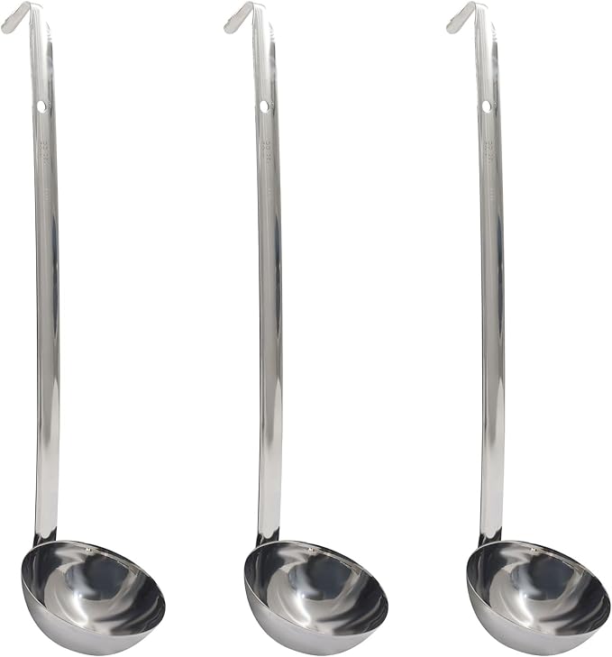 4 Oz Stainless Steel Ladle, 11.8" Long Handle Length by Auvotuis