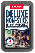 BAKKEN Kitchen Baking Pans - Nonstick Gray Coating, 13.18’’ × 8.66’’ Commercial Grade Carbon Steel Cookie Sheet, Baking Kitchen Essentials, PFOA, PFOS, PTFE Free, Oven Safe Tray (450° F), Gray Marble