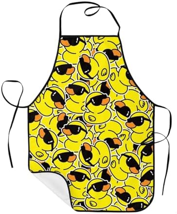 Sigouyinei Waterproof Kitchen Apron For Women Men Soft Bib Work With Pocket