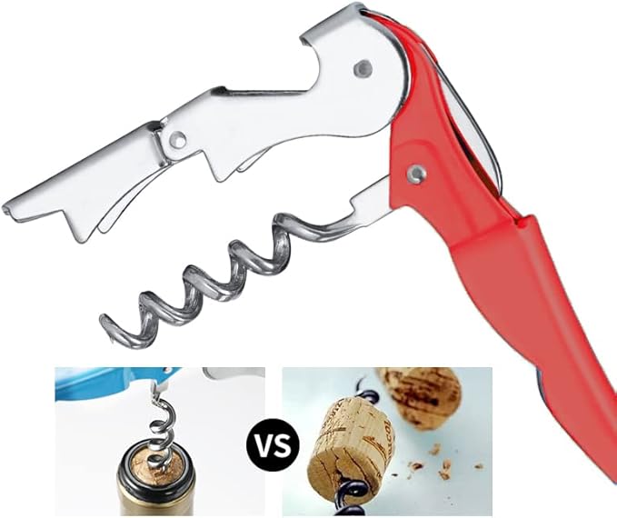 Professional Waiter Corkscrew Wine Openers Set, Heavy Duty Stainless Steel - Image 4