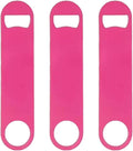 3 Pcs Pink Stainless Steel Heavy Duty Flat Bottle Openers, 7 Inch Solid Beer by Unknown