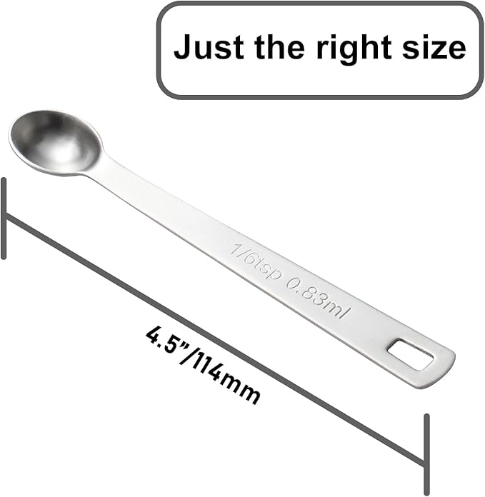 1PCS 1/6 Teaspoon Single Tiny Measuring Spoon, Small Individual Stainless Steel - Image 2