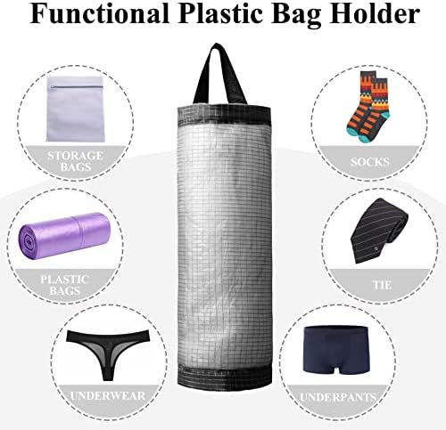 TOGETRUE Plastic Bag Holder, Mesh Grocery Bag Holder Hanging Storage Bag Dispenser (Dark Grey 2 Packs)