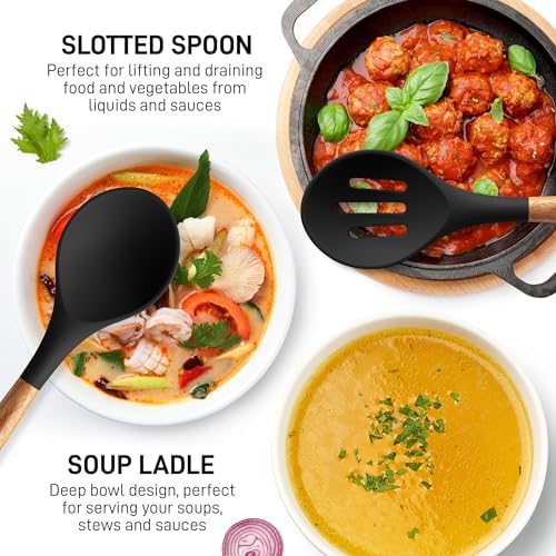 Zulay Kitchen 5 Piece Silicone Utensil Set