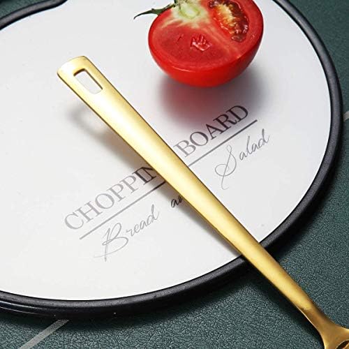 Gold Ladle, Berglander Stainless Steel Kitchen Ladle With Titainium Gold Plating, Soup Ladle, Cooking Ladle, Metal Soup Spoon For Cooking, Dishwasher Safe, Easy to Clean