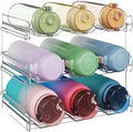 Lifewit Stackable Water Bottle Organizer for Cabinet, Clear Tumbler Holder