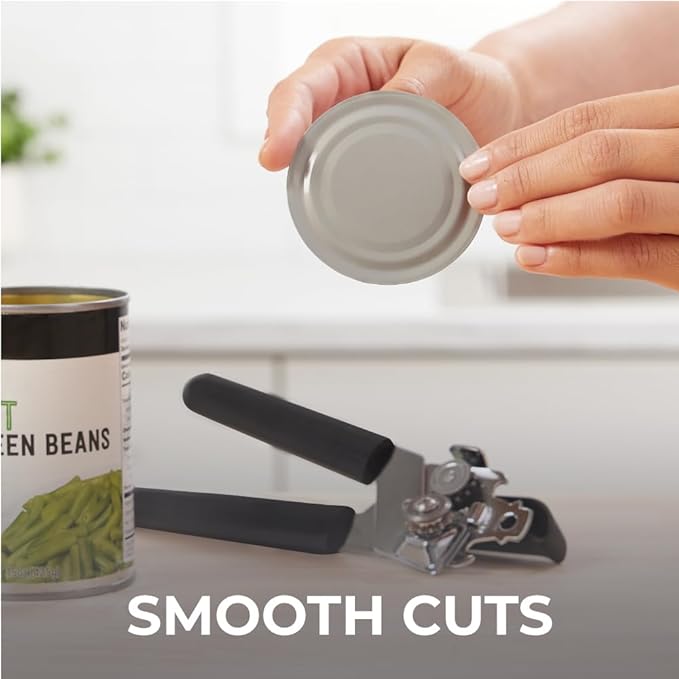 Kitchen Genie Slip Resistant Stainless Steel Manual Can Opener, Sharp Blade - Image 7