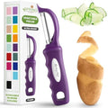 Spring Chef Swivel Potato Peeler with Ergonomic Handle, Purple