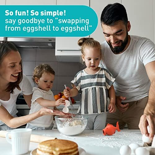 Peleg Design Egg Separator for Raw Eggs – Silicone Egg Yolk and White Separator, YolkFish Lips Swallow Release – Cute Kitchen Tool Gadget for Cooking/Baking
