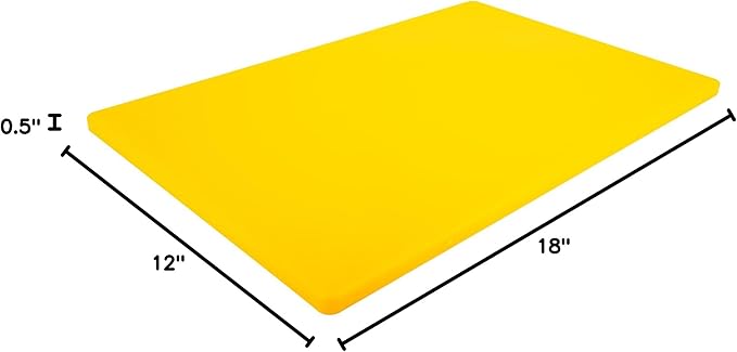 Thirteen Chefs Large 18 x 12 Yellow Cutting Board - Image 8