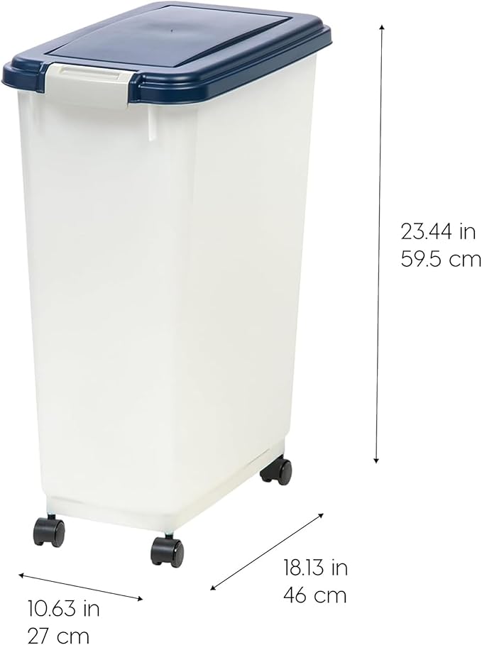 IRIS USA Airtight Dog Food Storage Container, Attachable Wheels, - Image 7