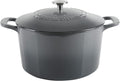 MARTHA STEWART Gatwick 7-Quart Enamel Cast Iron Dutch Oven – Classic Grey – by MarthaStewart