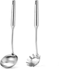 Stainless Steel Soup Ladle and Spaghetti Spoon Set by Mamajardin