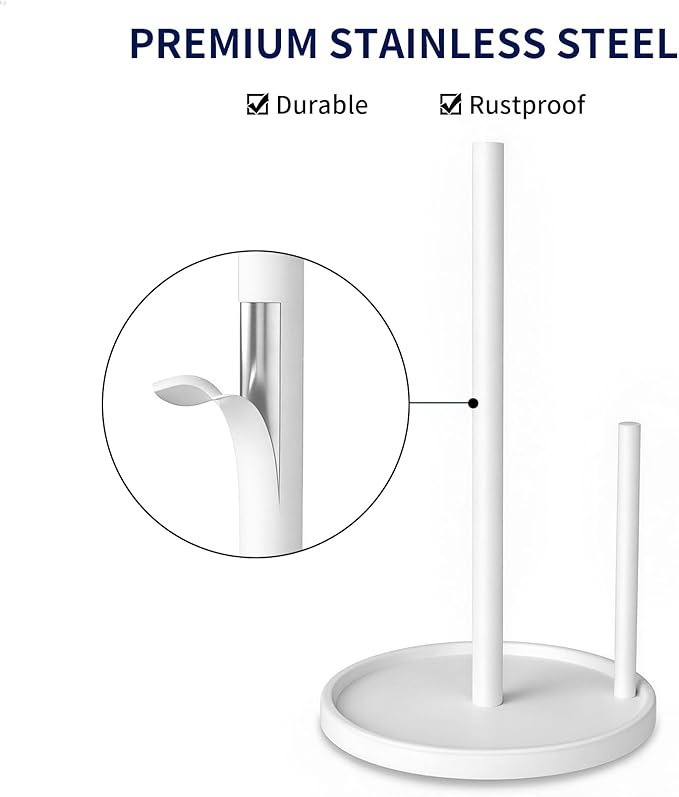 Jesginboo Paper Towel Holder Countertop, Paper Roll Holder - Image 4