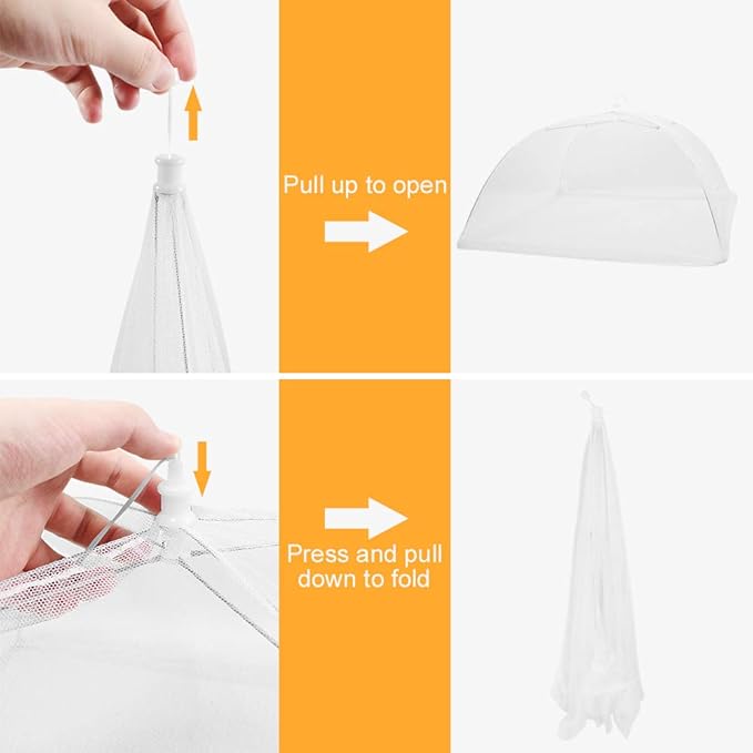 SPANLA Mesh Food Covers, 8 Pack Large and Tall Food Covers - Image 3