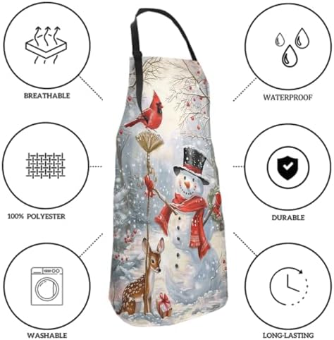 Giwawa Apron Unisex Resistant 33 x 28 inches with 2 Pockets Cooking Kitchen Aprons Suitable for BBQ Grill Drawing Haircut