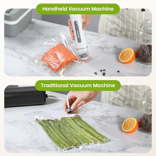 FEPPO Vacuum Sealer Bags for Food, 15 PCS 8.3"×8.7" & 15 PCS 10.2"×11" Bags