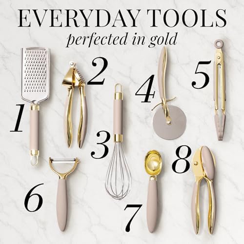 Styled Settings Beige and Gold Utensils Set, 23-Piece