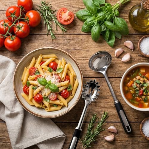 Stainless Steel Ladle and Pasta Server Set