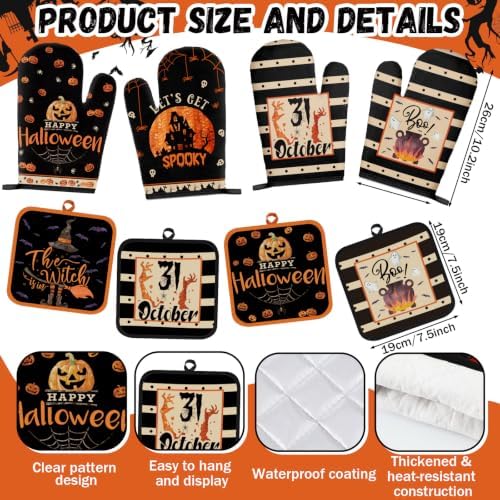 SiliFine 12 Pcs Halloween Kitchen Accessories Set Spooky Style